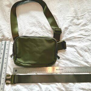 mens green belt bag